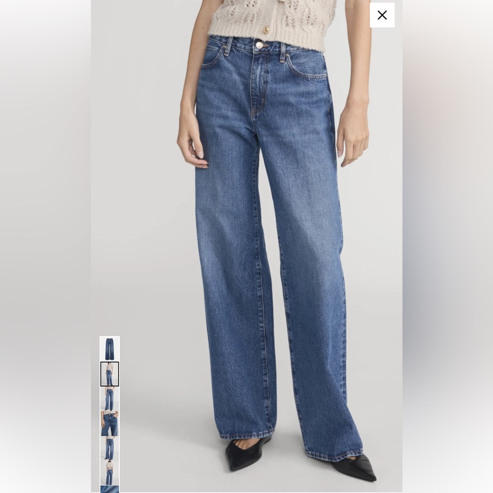 Frame The Stroll High-Rise Wide-Leg Women’s Jeans in Blue